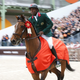 Abdelkebir Ouaddar of Morocco riding Quickly de Kreisker celebrates winning the Grand Prix Hermes CSI5 show jumping event on day three of the Saut Hermes at the Grand Palais venue on March 20, 2016 in Paris, France.